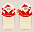 Christmas banners with Santa Claus and space for text. Vector se Royalty Free Stock Photo