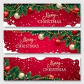 Christmas banners set