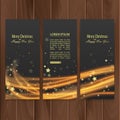Christmas banners set on wood substrate. Vector eps 10 Royalty Free Stock Photo