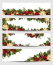 Christmas banners. Vector eps-10. Royalty Free Stock Photo