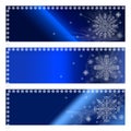 Christmas banners whit Snowflakes