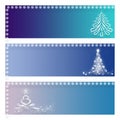 Christmas banners whit Snowflakes