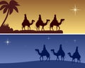 Christmas Banners - Wisemen Royalty Free Stock Photo