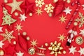 Christmas Bauble Background Border Royalty Free Stock Photo