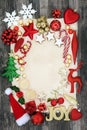 Christmas Bauble Background Border Royalty Free Stock Photo