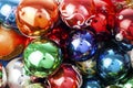 Christmas bauble baubles ball texture real glass ball. Christmas balls, celebrate christmas holiday with colorful shiny Royalty Free Stock Photo