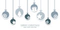 Christmas bauble decoration with snowflakes stars and gift Royalty Free Stock Photo