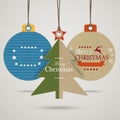 3 Christmas Bauble Price Sticker