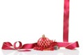 Christmas bauble ribbon and potpourri Royalty Free Stock Photo
