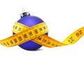 Christmas Bauble tape measure Royalty Free Stock Photo