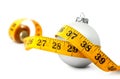 Christmas Bauble tape measure Royalty Free Stock Photo