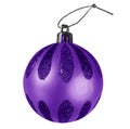 Christmas bauble - violet Royalty Free Stock Photo