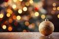 Christmas Baubles And Blurred Shiny Lights, some blurry space for text Royalty Free Stock Photo