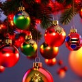 Christmas baubles hanging Royalty Free Stock Photo