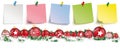 Christmas Baubles Headline Snow Banner Colored Sticks