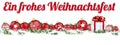 Christmas Baubles Headline Snow Banner Gift Frohes Weihanchtsfest