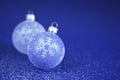 Christmas Baubles on Snow