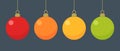 Christmas baubles vector Royalty Free Stock Photo