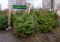 Christmas Bazaar in December in an abnormally warm winter in the absence of snow