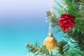 Christmas beach background Royalty Free Stock Photo