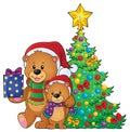 Christmas bears theme image 4 Royalty Free Stock Photo