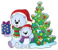 Christmas bears theme image 6 Royalty Free Stock Photo