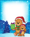 Christmas bears theme image 3 Royalty Free Stock Photo