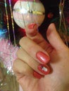 christmas beautiful manicure