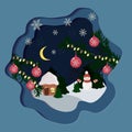 Christmas beautiful vector card