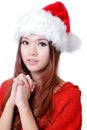 Christmas Beauty Girl wish Royalty Free Stock Photo