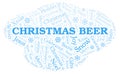 Christmas Beer word cloud Royalty Free Stock Photo