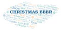 Christmas Beer word cloud Royalty Free Stock Photo