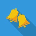Christmas bell flat icon Royalty Free Stock Photo