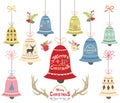 Christmas Bell Ornament Collections Royalty Free Stock Photo