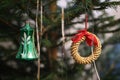 Christmas bell and straw ring