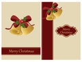 Christmas bells greeting card Royalty Free Stock Photo