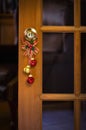 Christmas bells hanging on the door knob Royalty Free Stock Photo