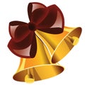 Christmas bells with red bow