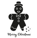 Christmas bitten cookie icon. Christmas tradition. Dark gingerbread icon Royalty Free Stock Photo