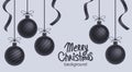 Christmas Black Balls background