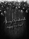 Christmas black and white background Royalty Free Stock Photo