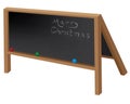 Christmas blackboard with ornament balls