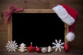 Christmas Blackboard, Santa Hat, Copy Space, Red Loop