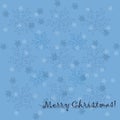 Christmas blue background with snowflakes and text Royalty Free Stock Photo