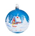 Christmas blue ball Royalty Free Stock Photo