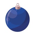 Christmas blue ball symbol of 2022. New year, year of the tiger, water sign ro Chinese calendar. Vector for postcards Royalty Free Stock Photo