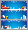 Christmas blue banners. Royalty Free Stock Photo