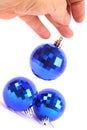 Christmas Blue glass ball Royalty Free Stock Photo