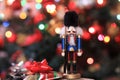 Christmas Blue and Red Nutcracker wooden soldier