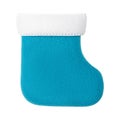 Christmas blue sock isolated on white background